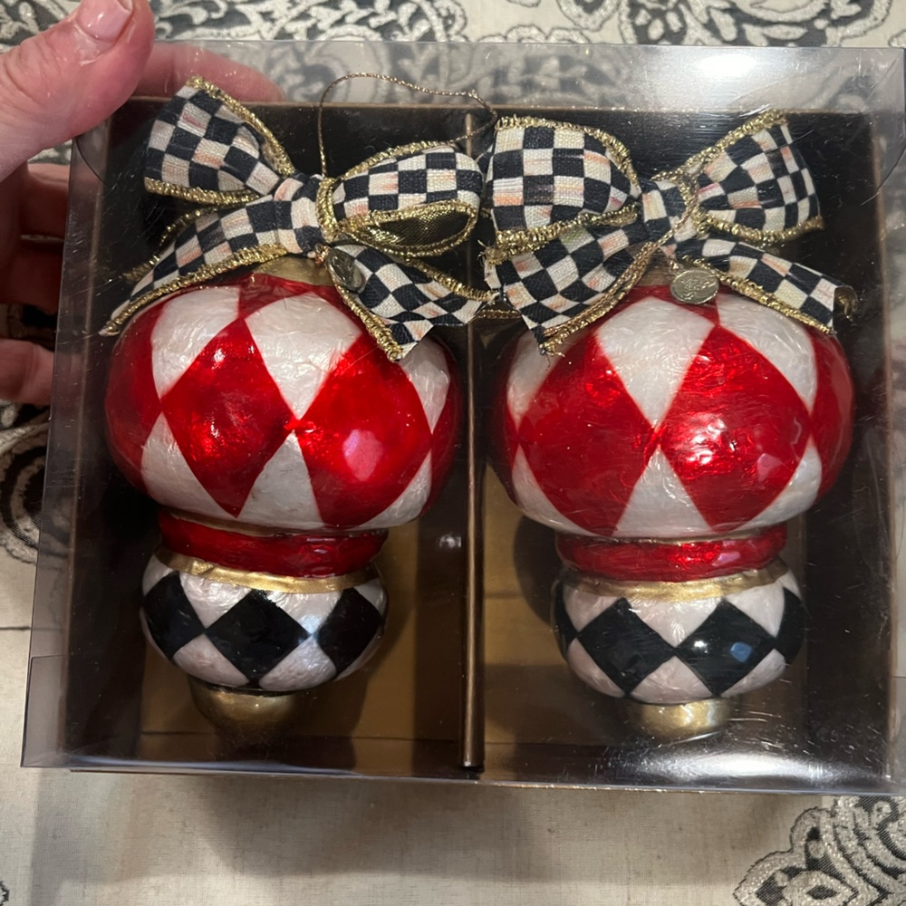 Mackenzie Childs Set of 2 Ornaments